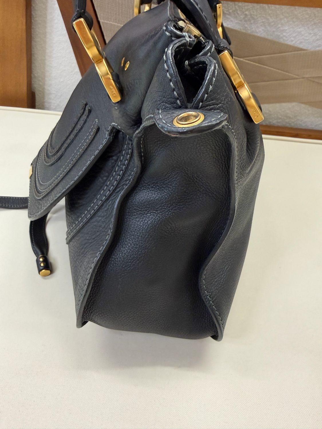 Chloe Marcie Saddle Two way Medium Crossbody Messenger