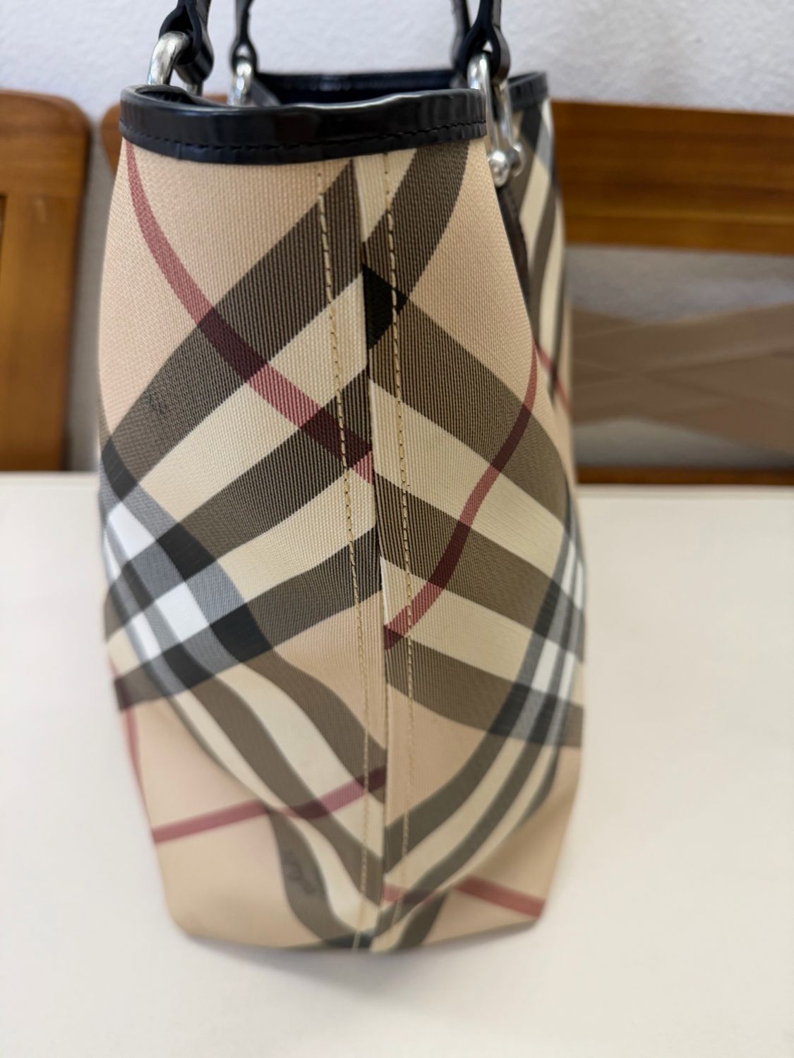 Burberry Nova Check Large Nicke Tote Shoulder