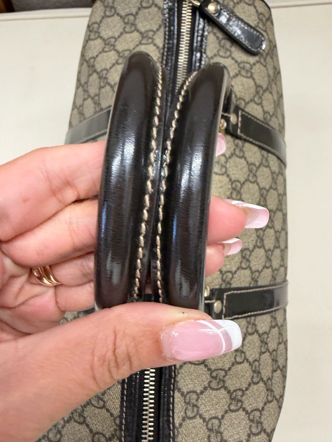 Gucci Supreme Joy Boston Tote Satchel Bowler