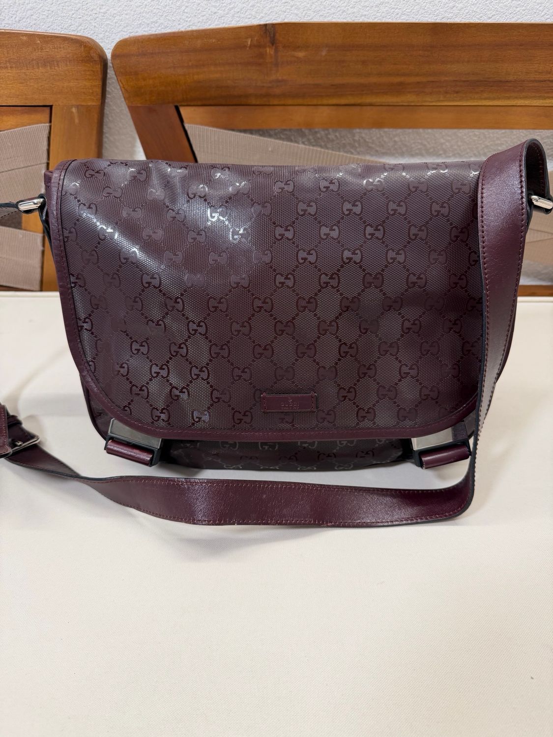 Gucci Imprime Double Flap Messenger Crossbody