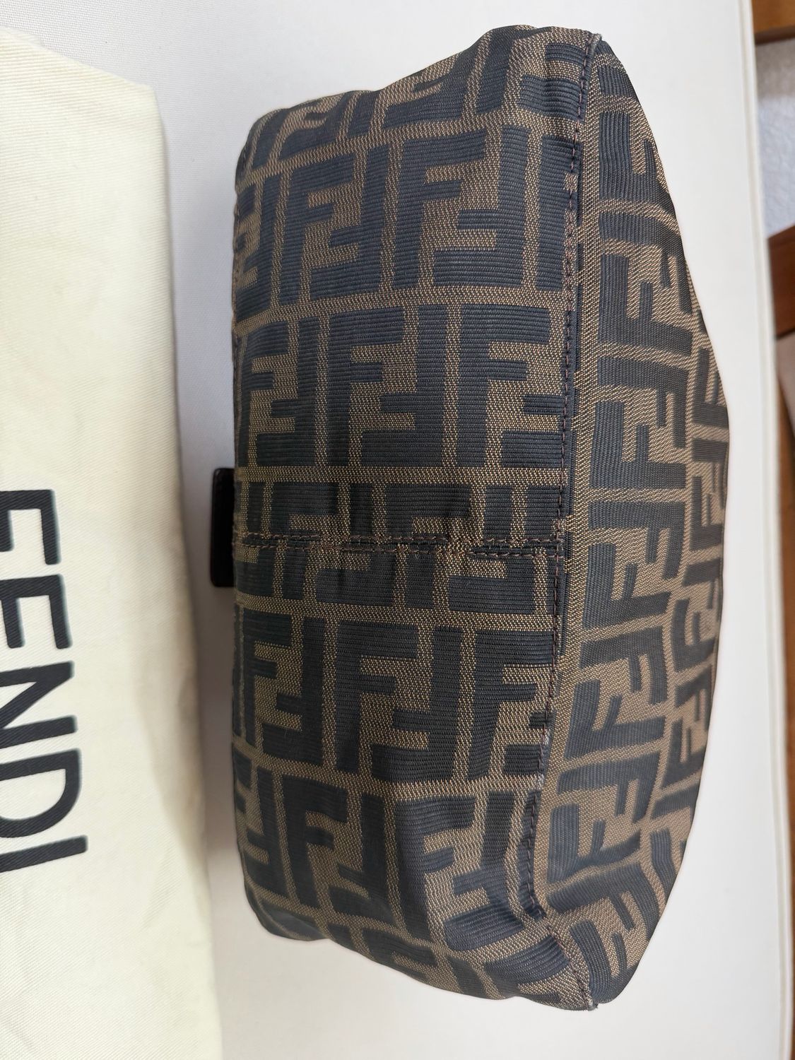 Fendi Zucca Baguette Mama Hobo Shoulder Bag