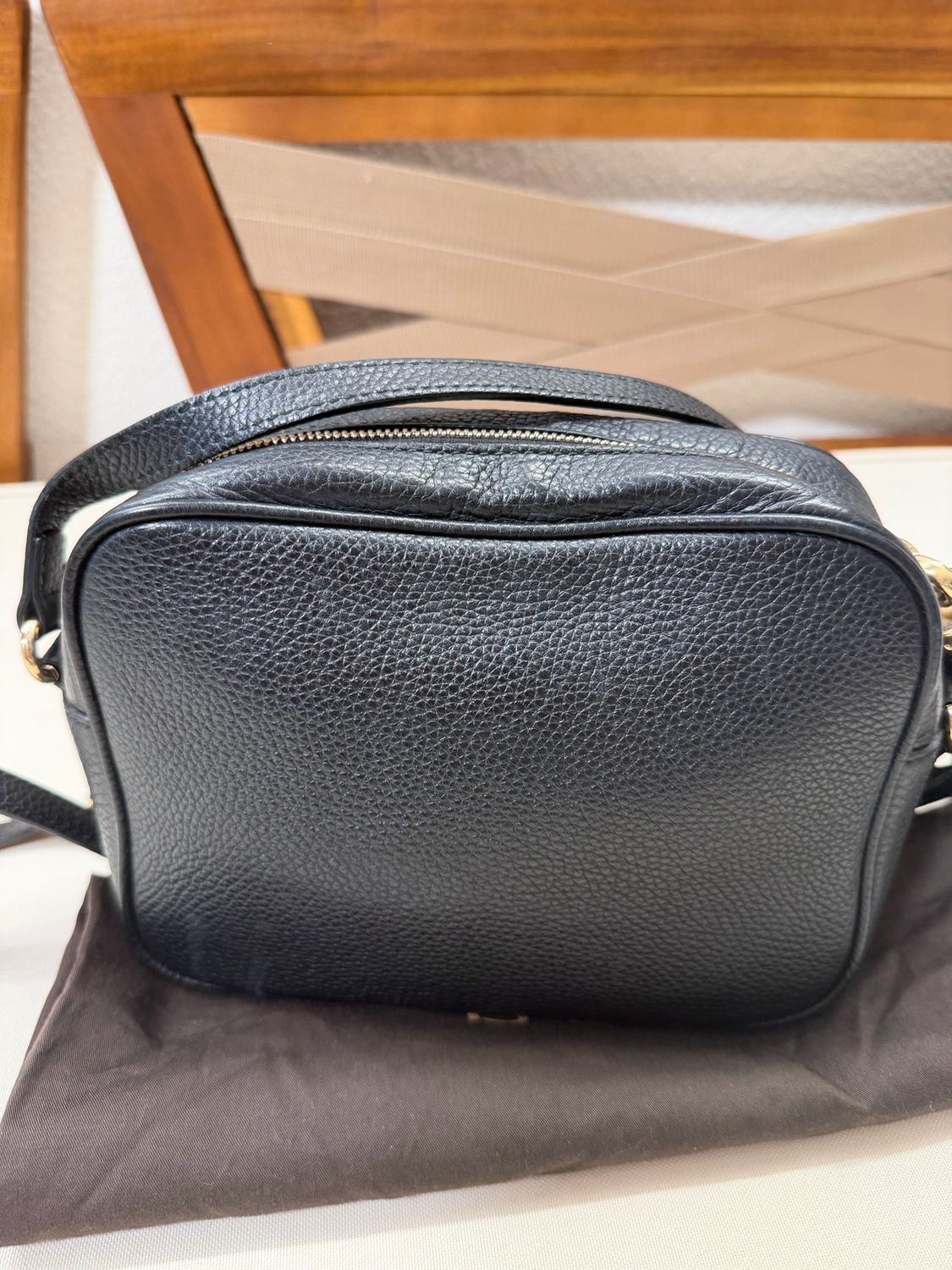 Gucci Pebbled Leather Soho Disco Camera Bag Sling Crossbody