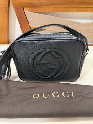 Gucci Pebbled Leather Soho Disco Camera Bag Sling Crossbody