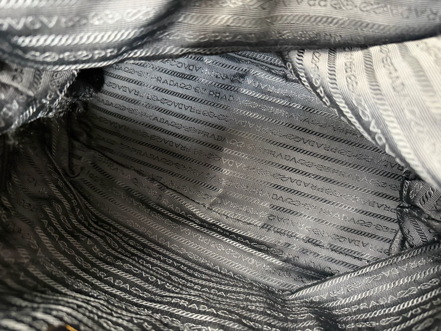 Prada Nylon Tessuto Saffiano Tote Belted Shoulder Bag in Navy Blue