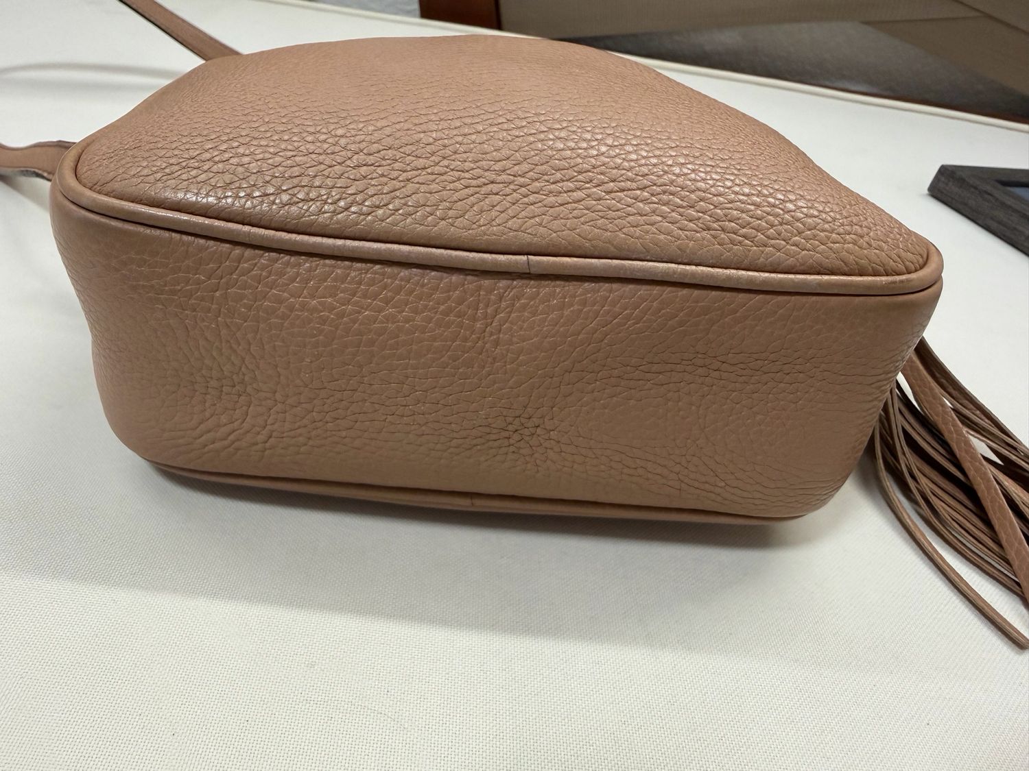 Gucci Pebbled Leather Soho Disco Camera Bag Crossbody