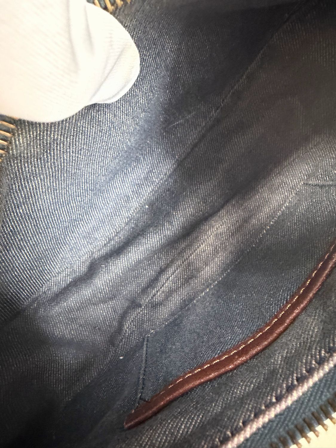 Celine Denim Ava Triomphe Hobo Shoulder Bag