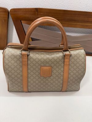 Celine Vintage Macadam Boston Bowler Top Handle