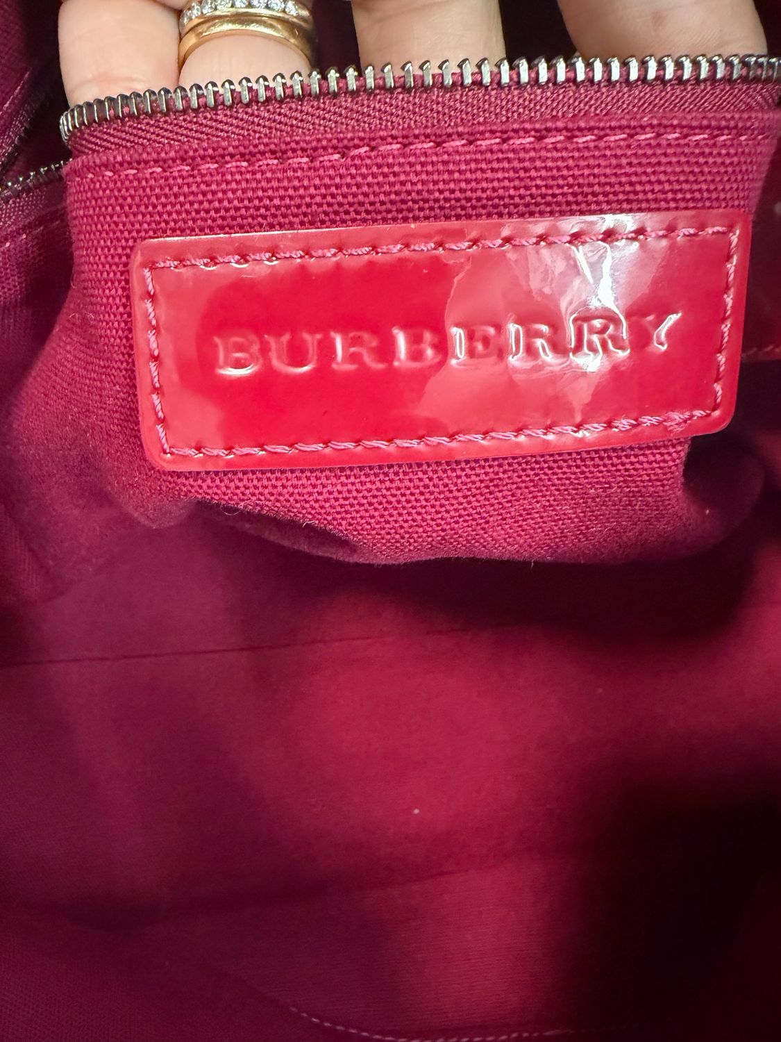 Burberry Bilmore Gradient Supernova Check in Large Raspberry