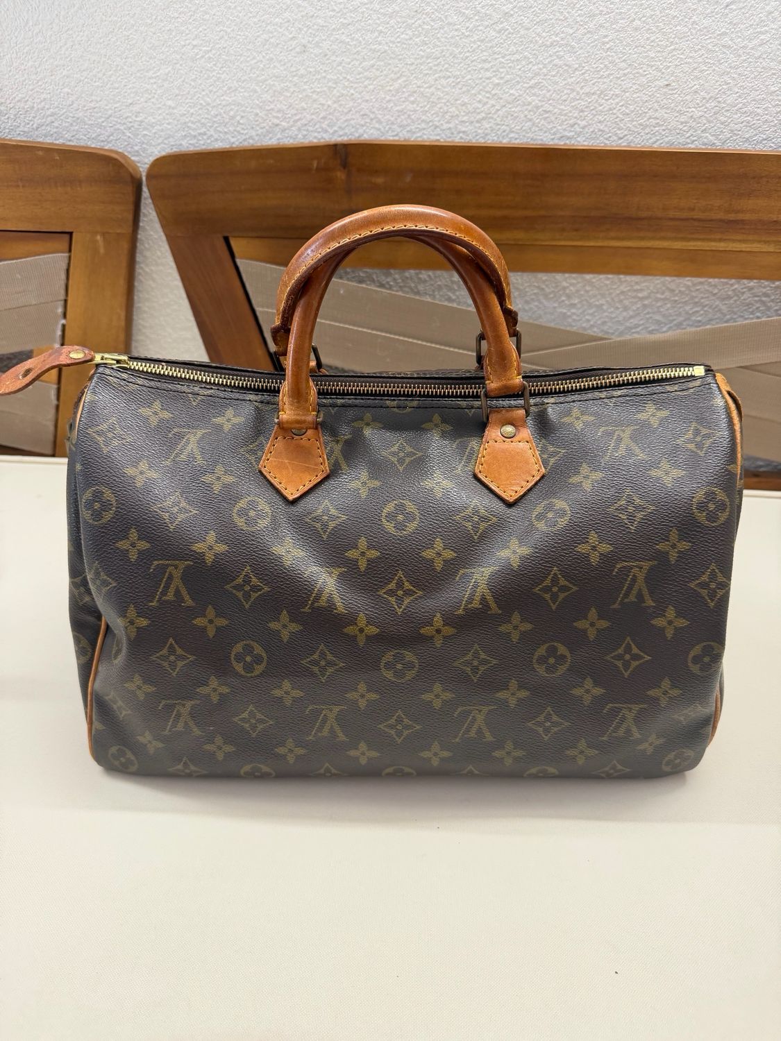 Louis Vuitton Monogram Speedy 35 Boston Satchel