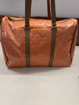 Fendi Monogram Boston Zucchino Luggage Travel Tote