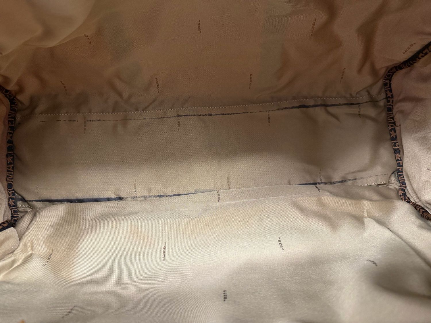 Fendi Monogram Boston Zucchino Luggage Travel Tote