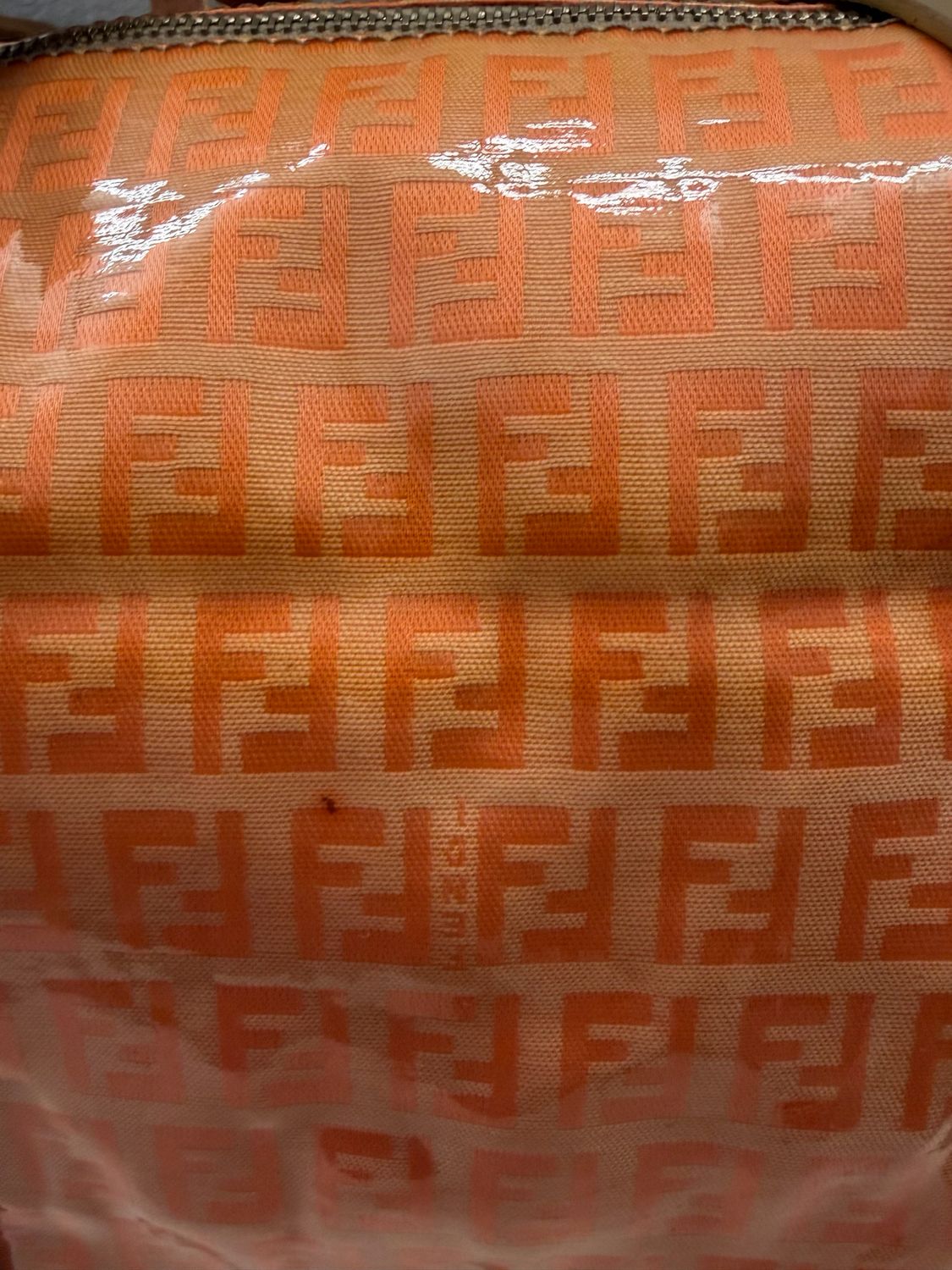 Fendi Monogram Boston Zucchino Luggage Travel Tote