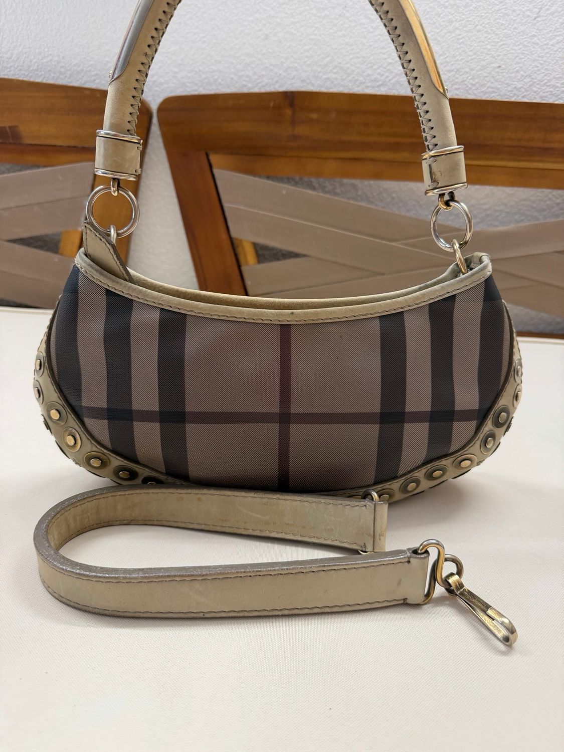 Burberry Prorsum Hobo Double Strap Studded 
