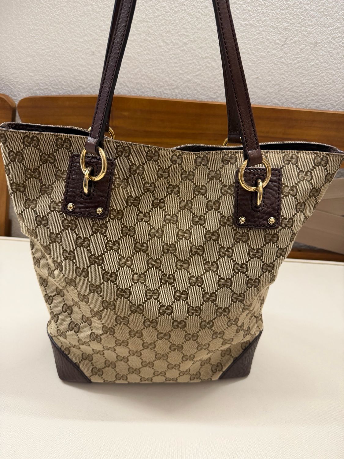 Gucci Monogram Canvas Vertical Tote Charm