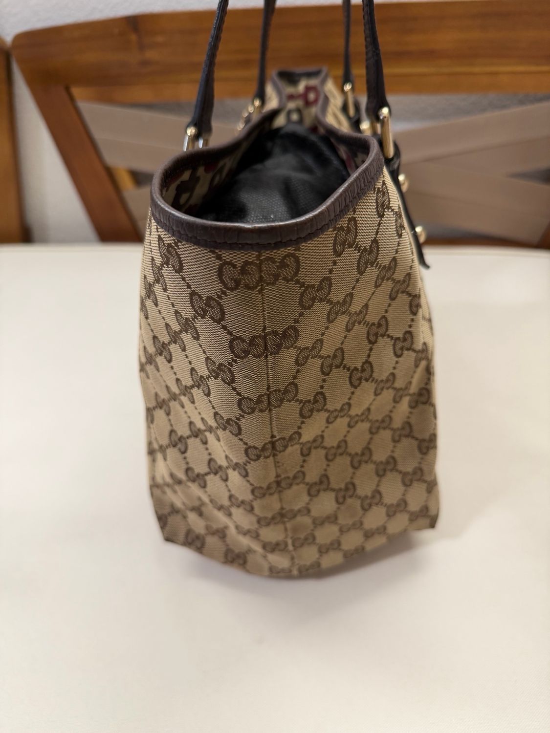 Gucci Monogram Canvas Joliceur Tote Shoulder Web