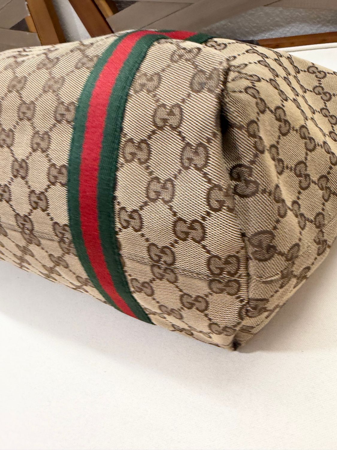 Gucci Monogram Canvas Joliceur Tote Shoulder Web