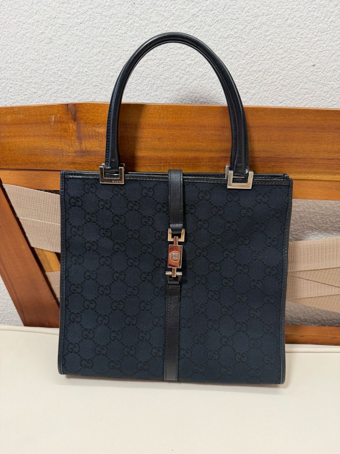Gucci Monogram Canvas Jackie Black