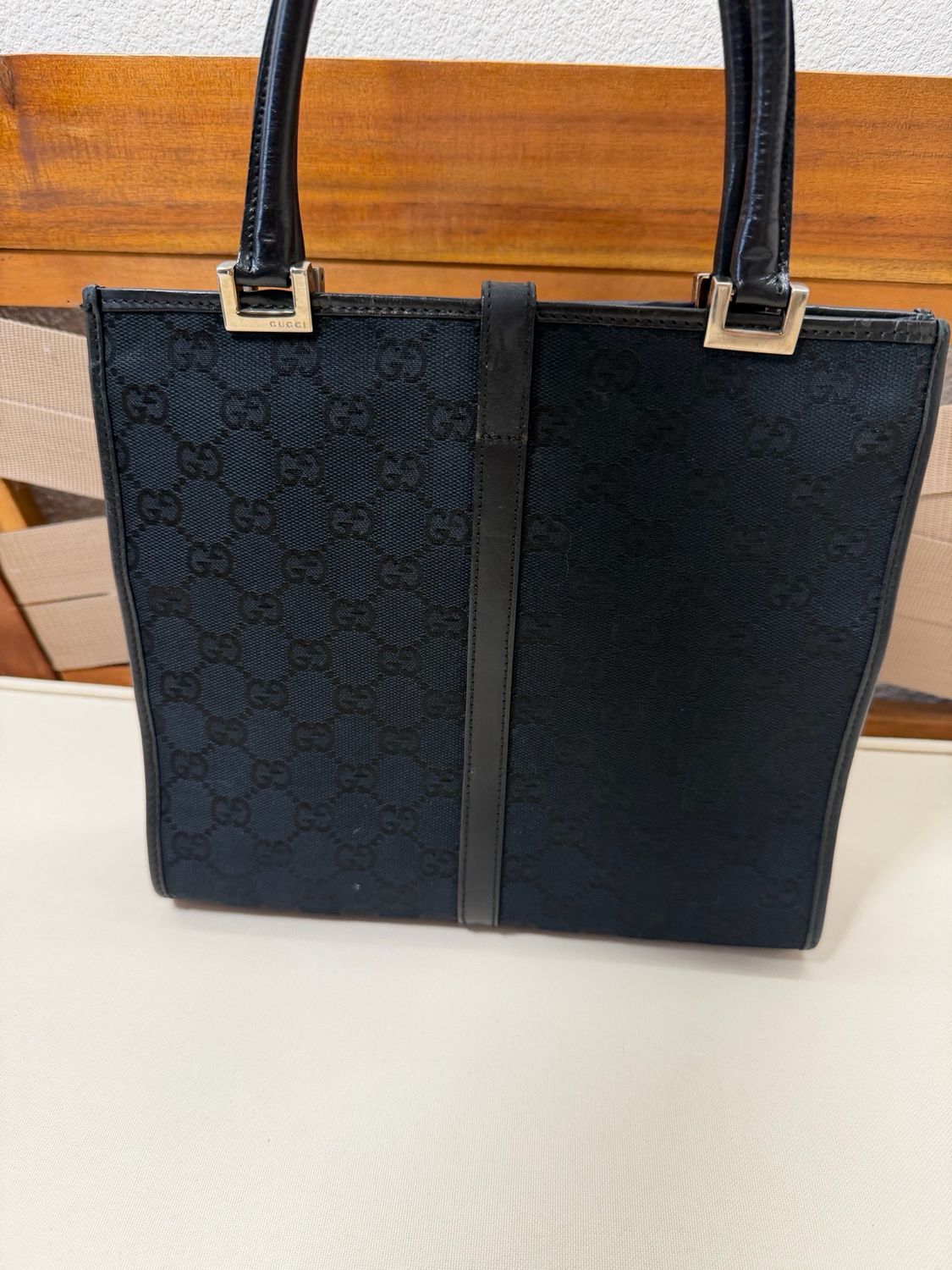 Gucci Monogram Canvas Jackie Black