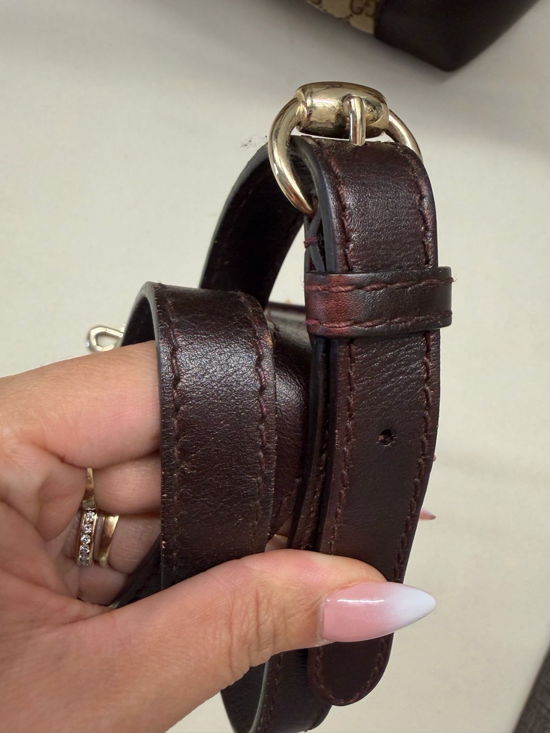 Gucci Monogram Canvas Heart Bit Tote Sling