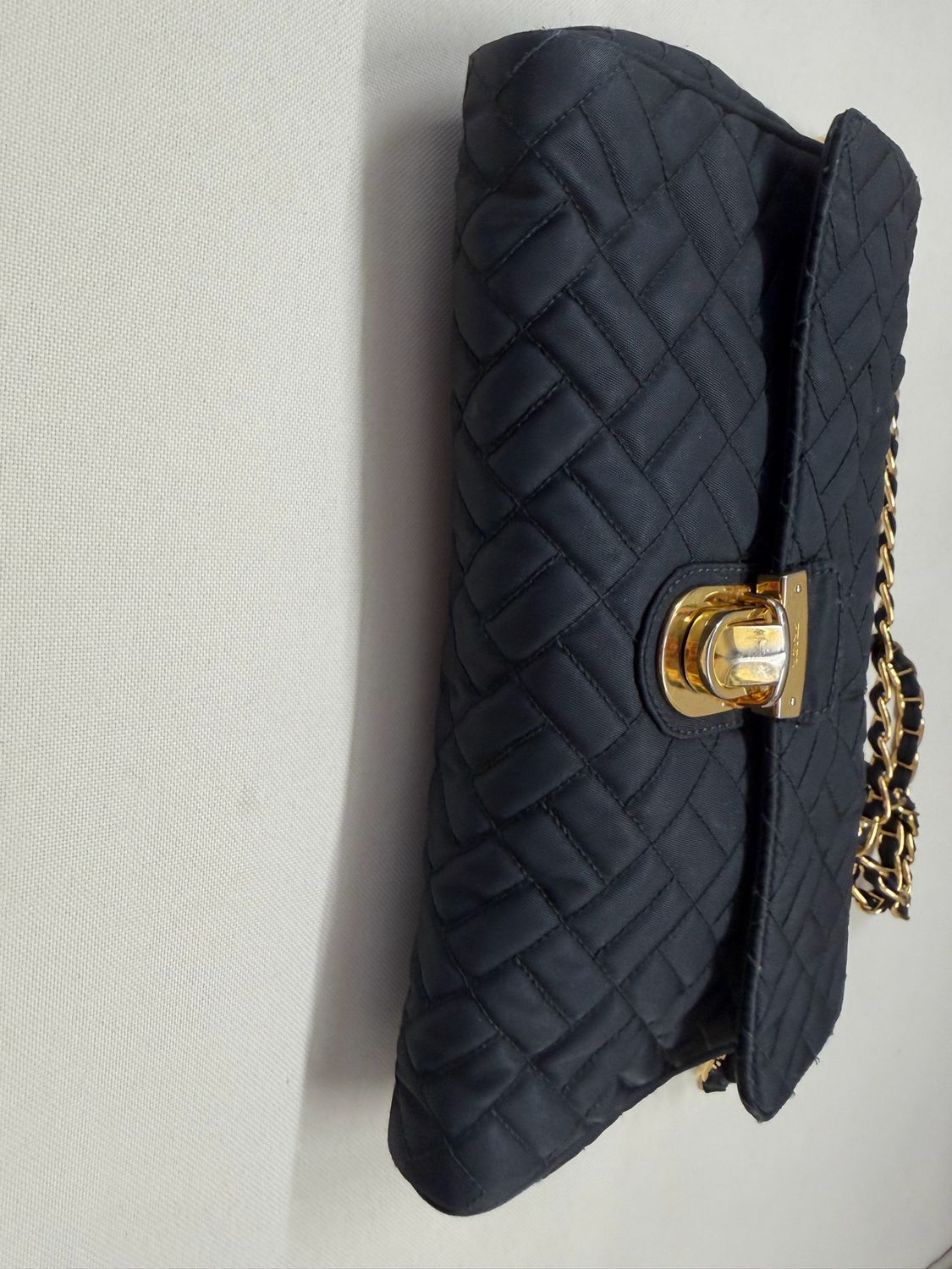 Prada Quilted Tessuto Impuntu Flap Crossbody Messenger