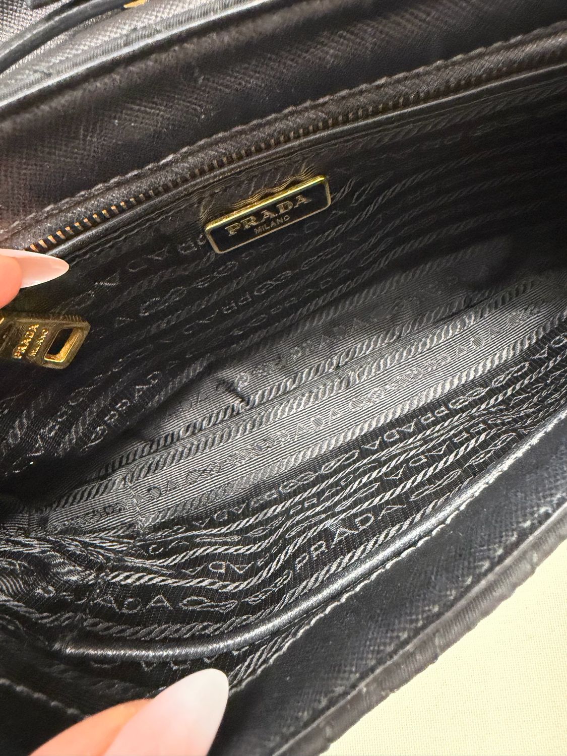 Prada Quilted Tessuto Impuntu Flap Crossbody Messenger