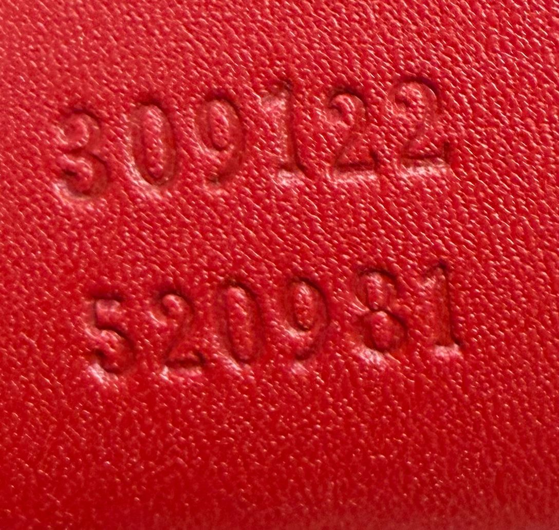 Gucci Monogram Canvas Valentine Heart Charm Crossbody Messenger Sling