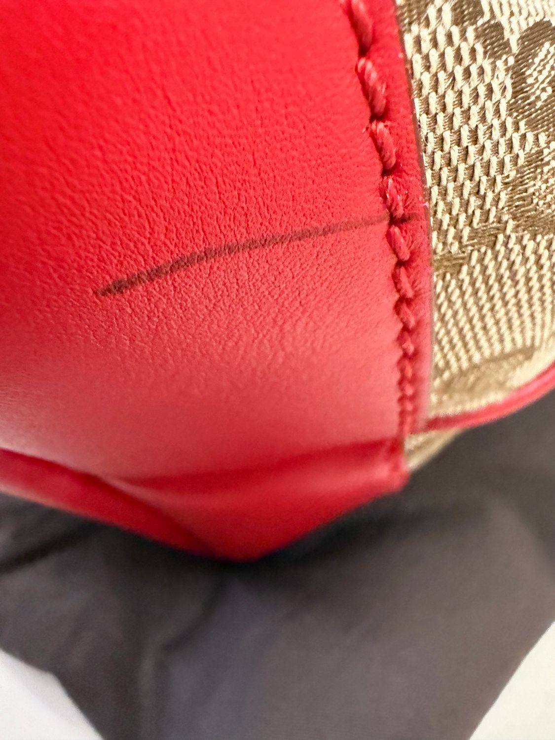 Gucci Monogram Canvas Valentine Heart Charm Crossbody Messenger Sling