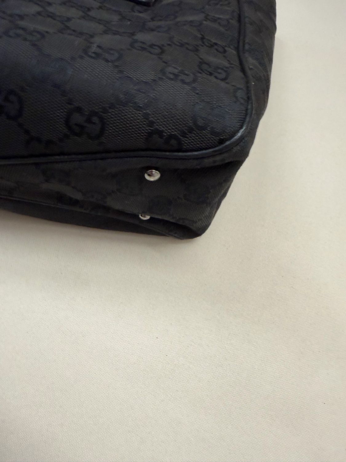 Gucci Monogram Canvas Tote Shoulder in Black