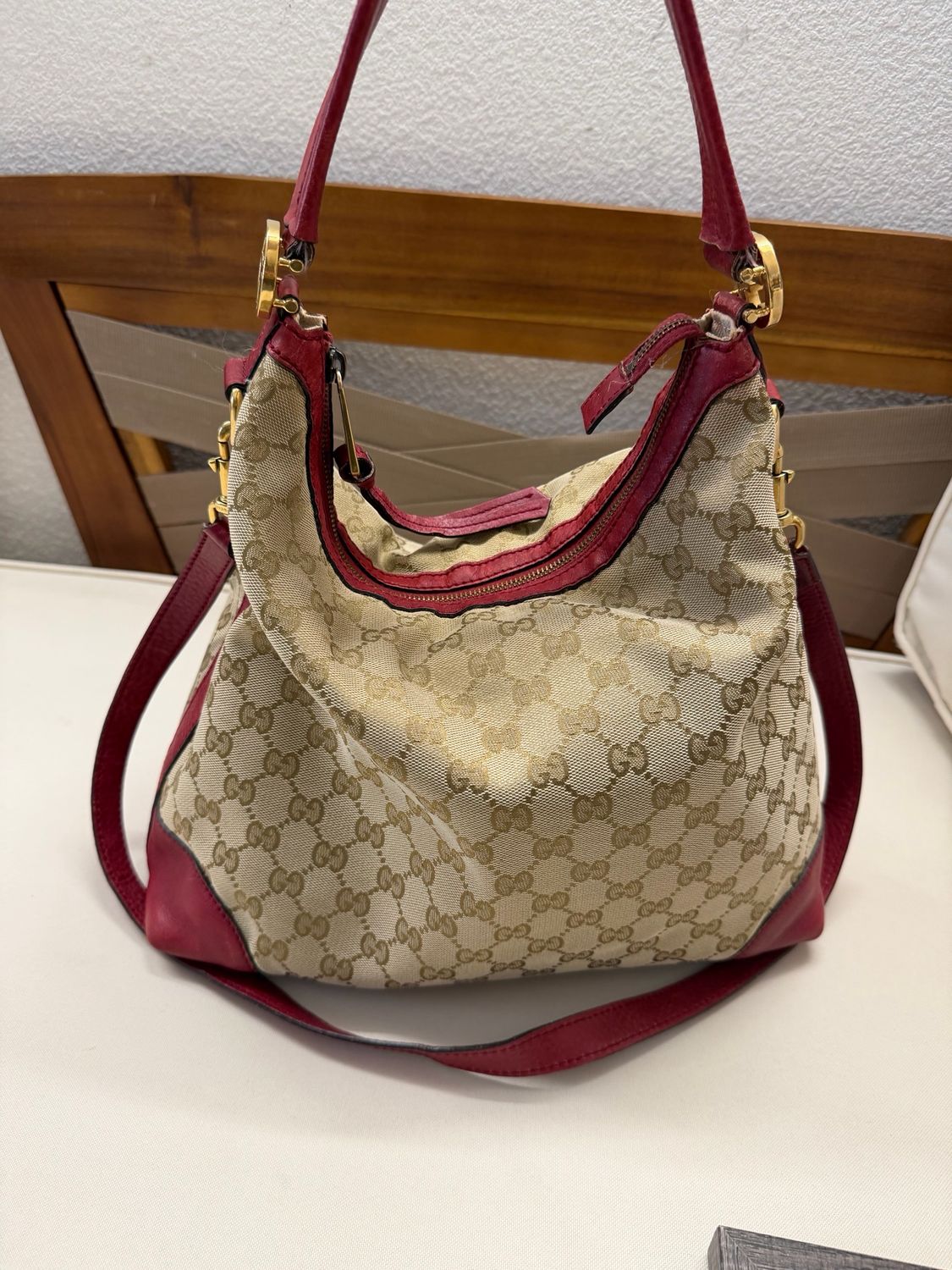 Gucci Monogram Canvas Miss GG Hobo Shoulder Sling