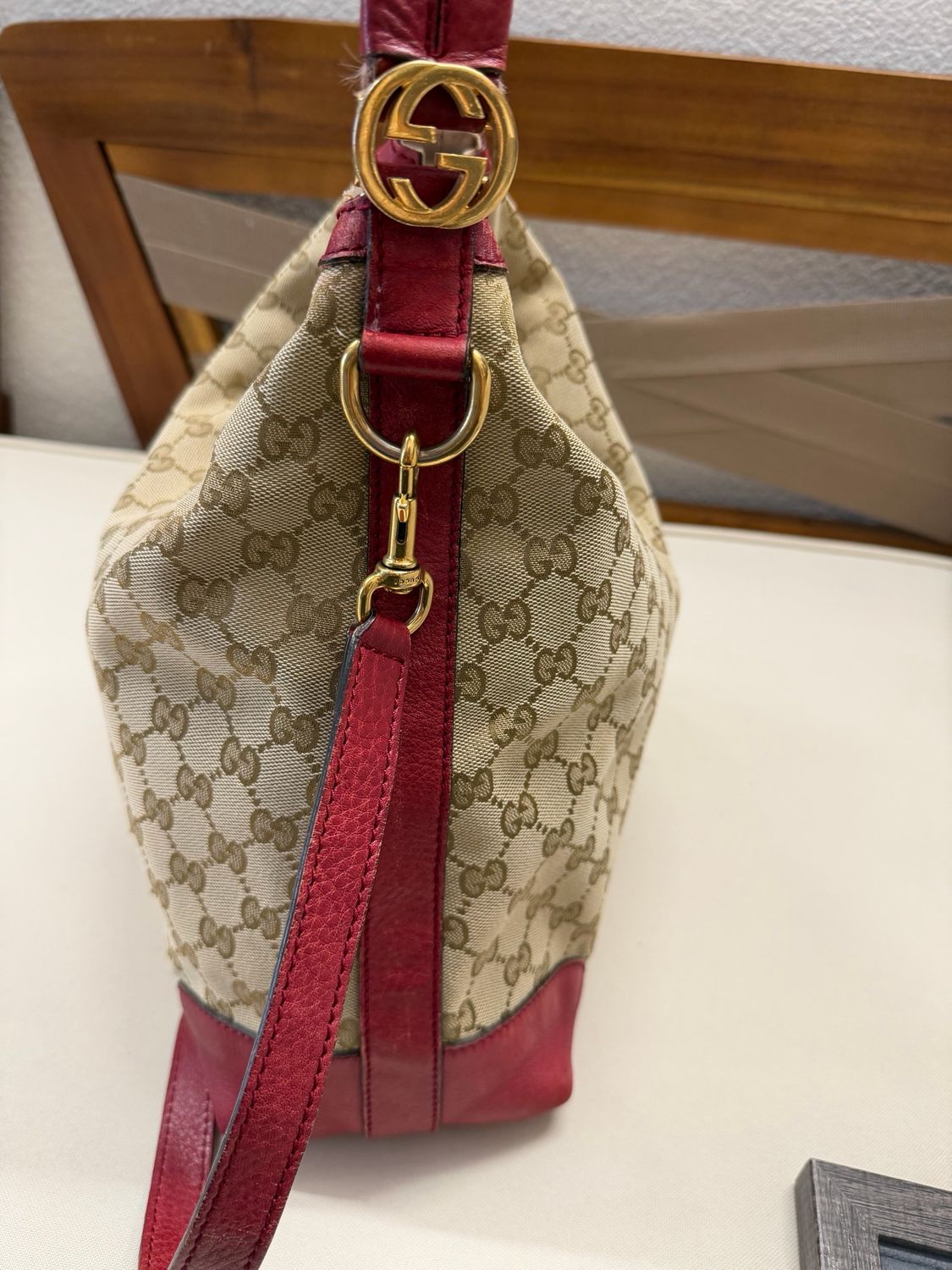 Gucci Monogram Canvas Miss GG Hobo Shoulder Sling
