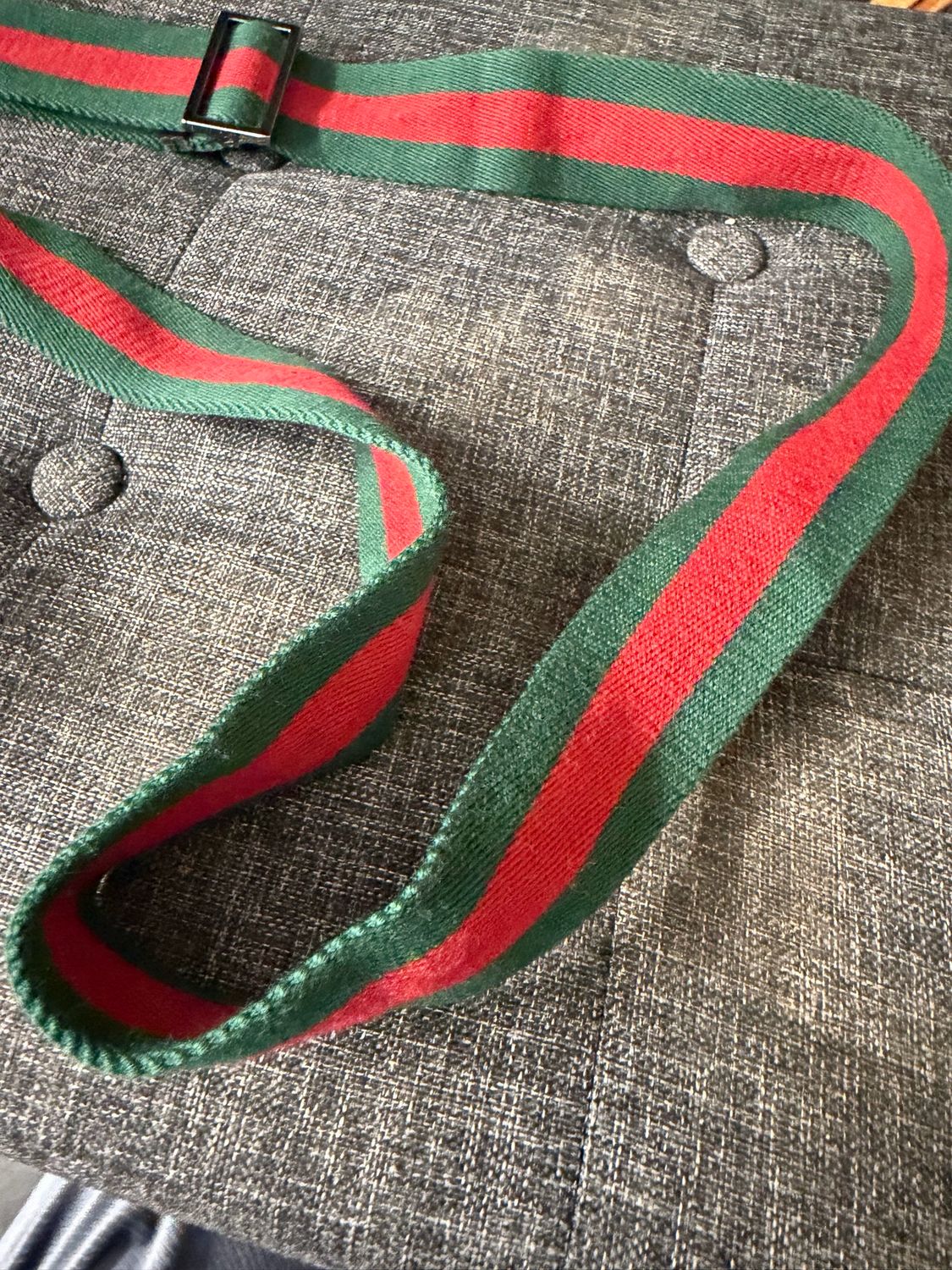 Gucci Web Flat Messenger Canvas Crossbody