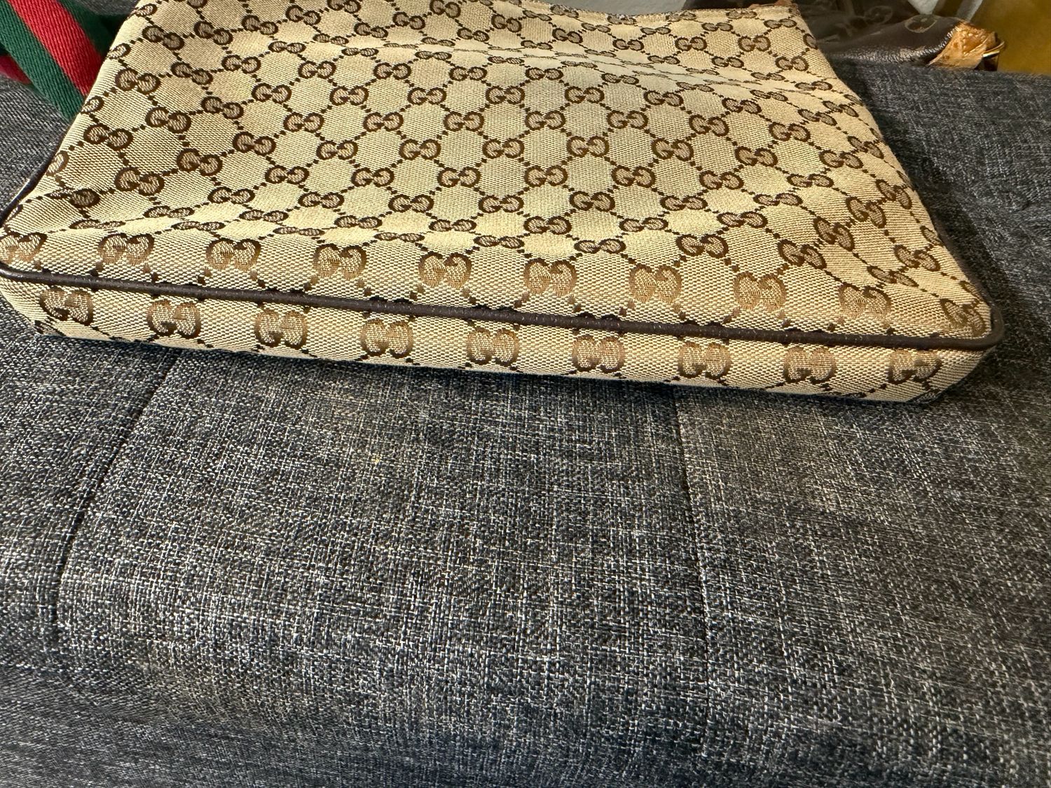 Gucci Web Flat Messenger Canvas Crossbody