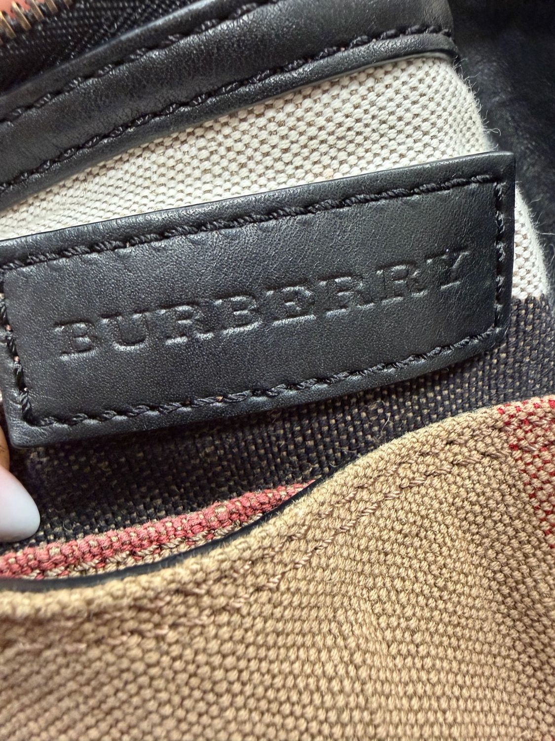 Burberry Ashby Bucket Nova Check Crossbody Sling in Black