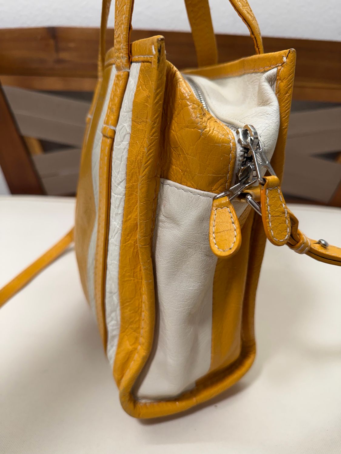 Balenciaga Bazar S Shopper Tote Sling Crossbody in Yellow