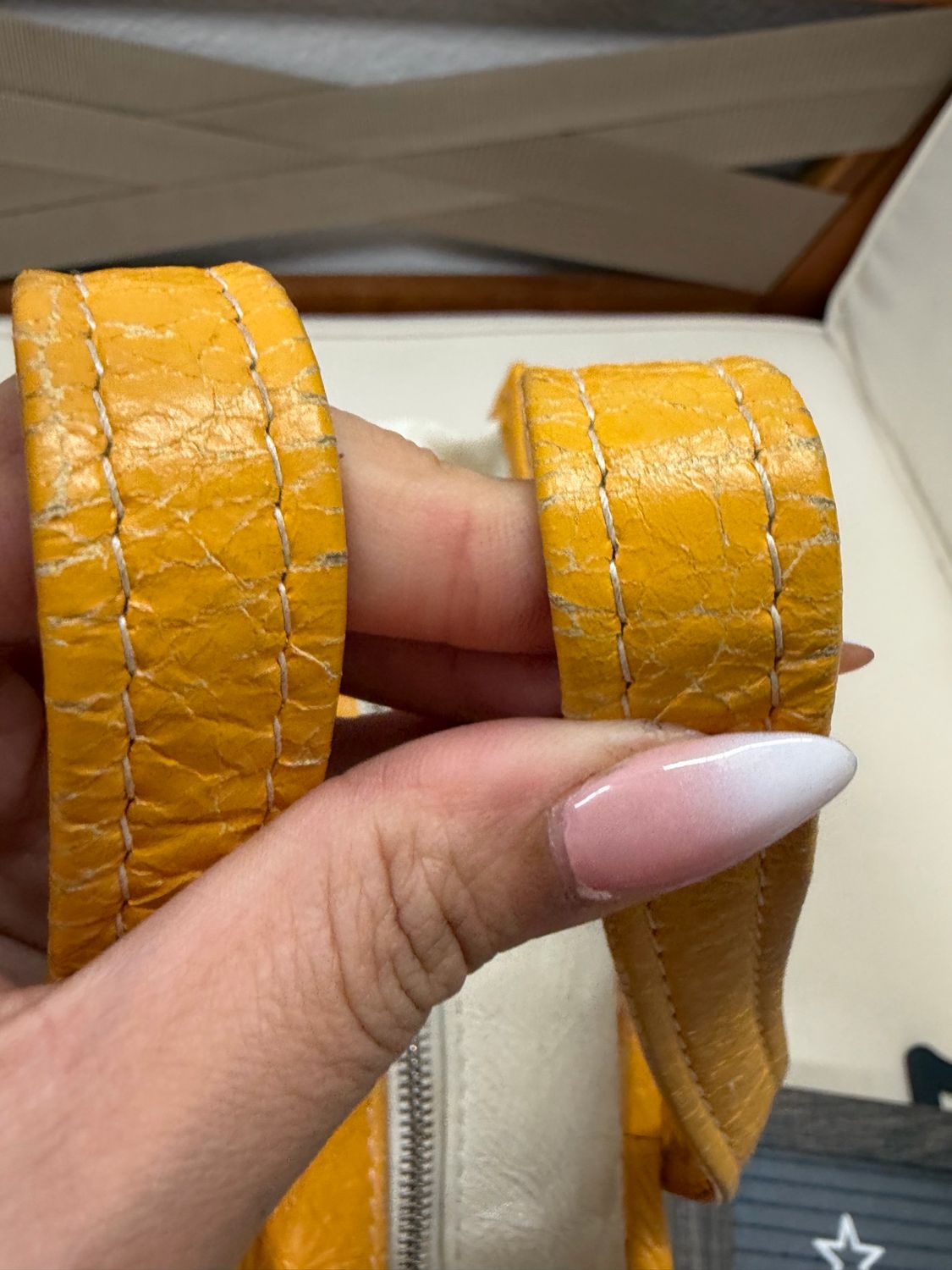 Balenciaga Bazar S Shopper Tote Sling Crossbody in Yellow