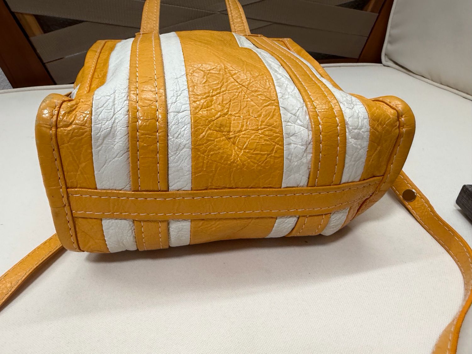 Balenciaga Bazar S Shopper Tote Sling Crossbody in Yellow