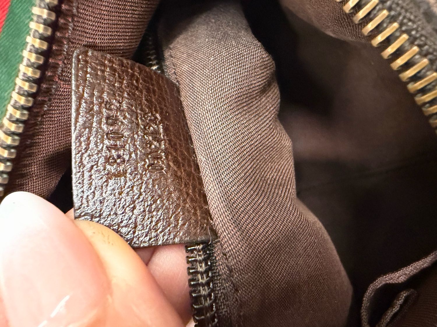 Gucci Monogram Canvas Saddle Messenger Halfmoon Web Strap Sling