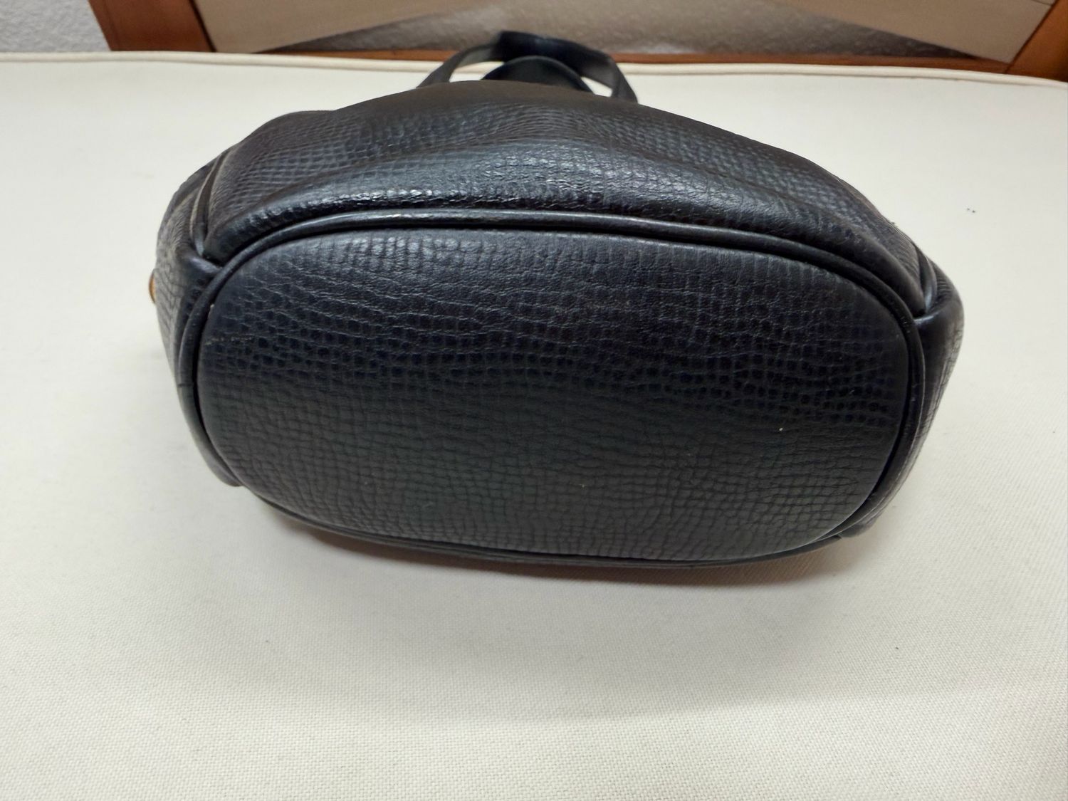 Christian Dior Pebbled Leather Vintage Vertical Dome