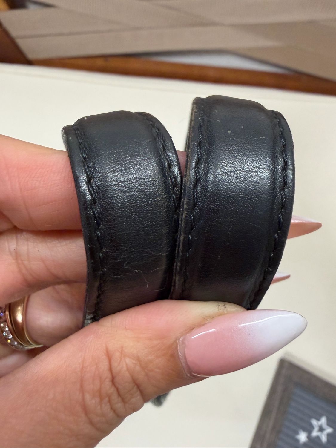 Christian Dior Pebbled Leather Vintage Vertical Dome