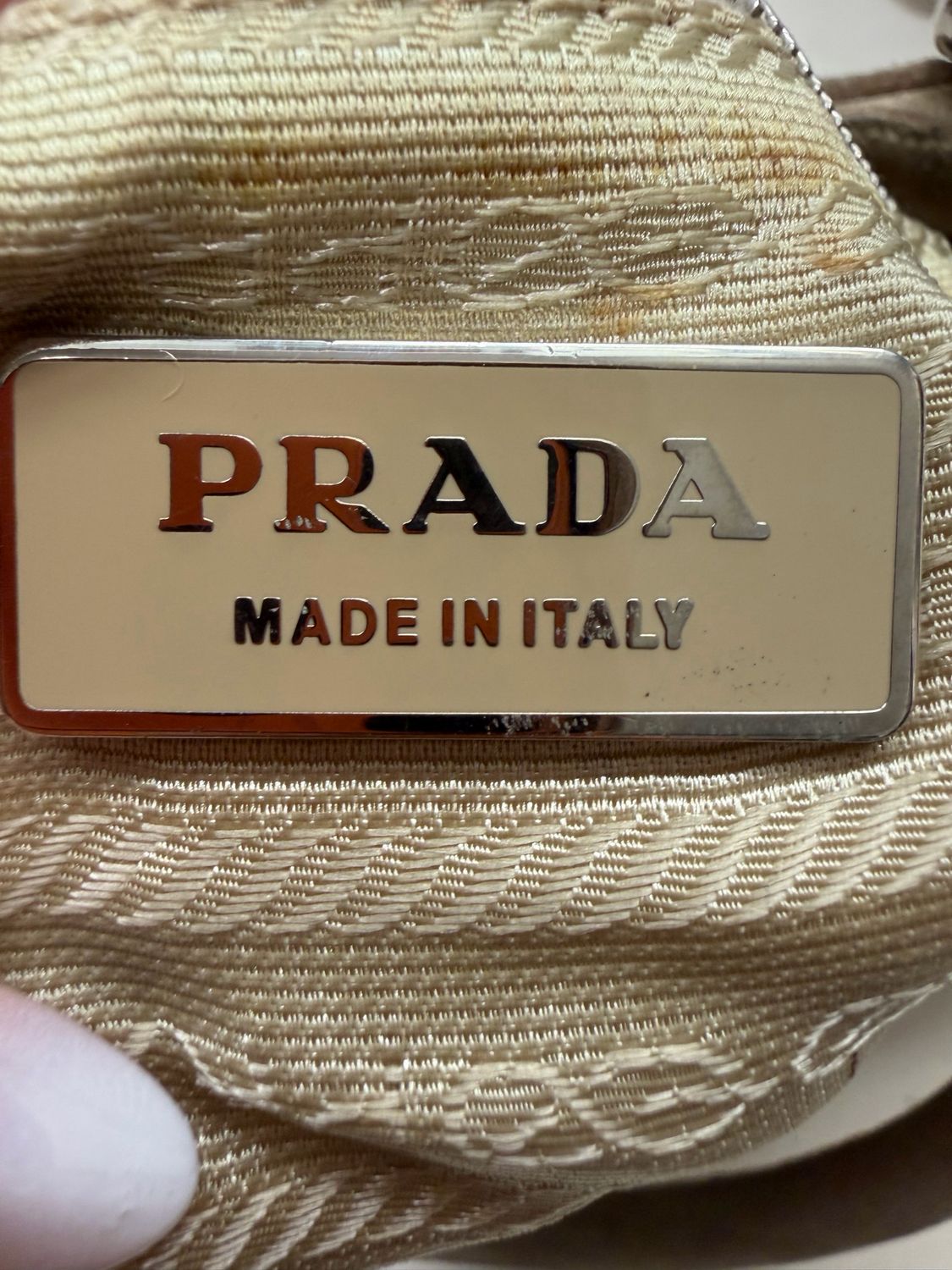 Prada Whipstitch Hobo Halfmoon Shoulder Suede