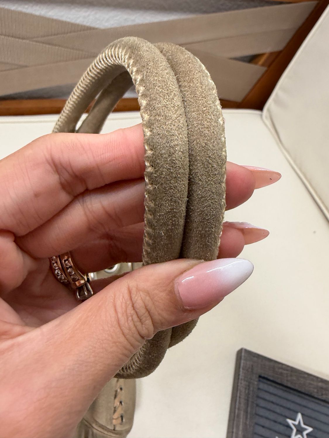 Prada Whipstitch Hobo Halfmoon Shoulder Suede