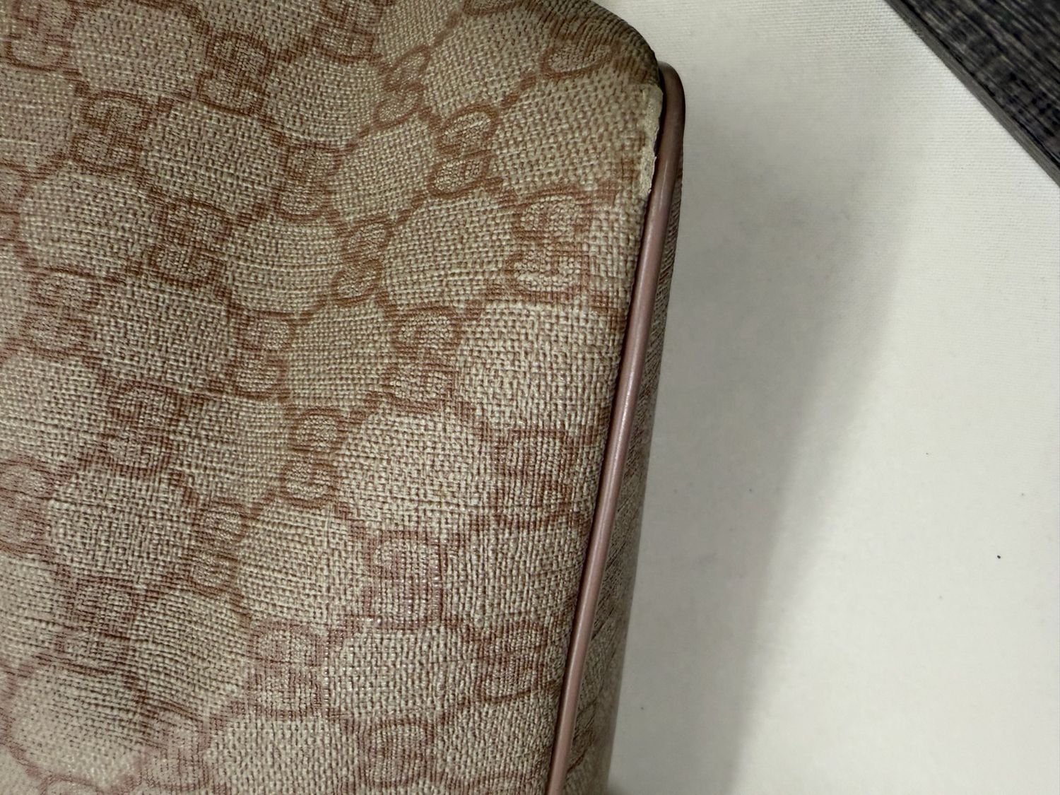 Gucci Monogram Supreme Plus Convertible Zipper Tote in Pink