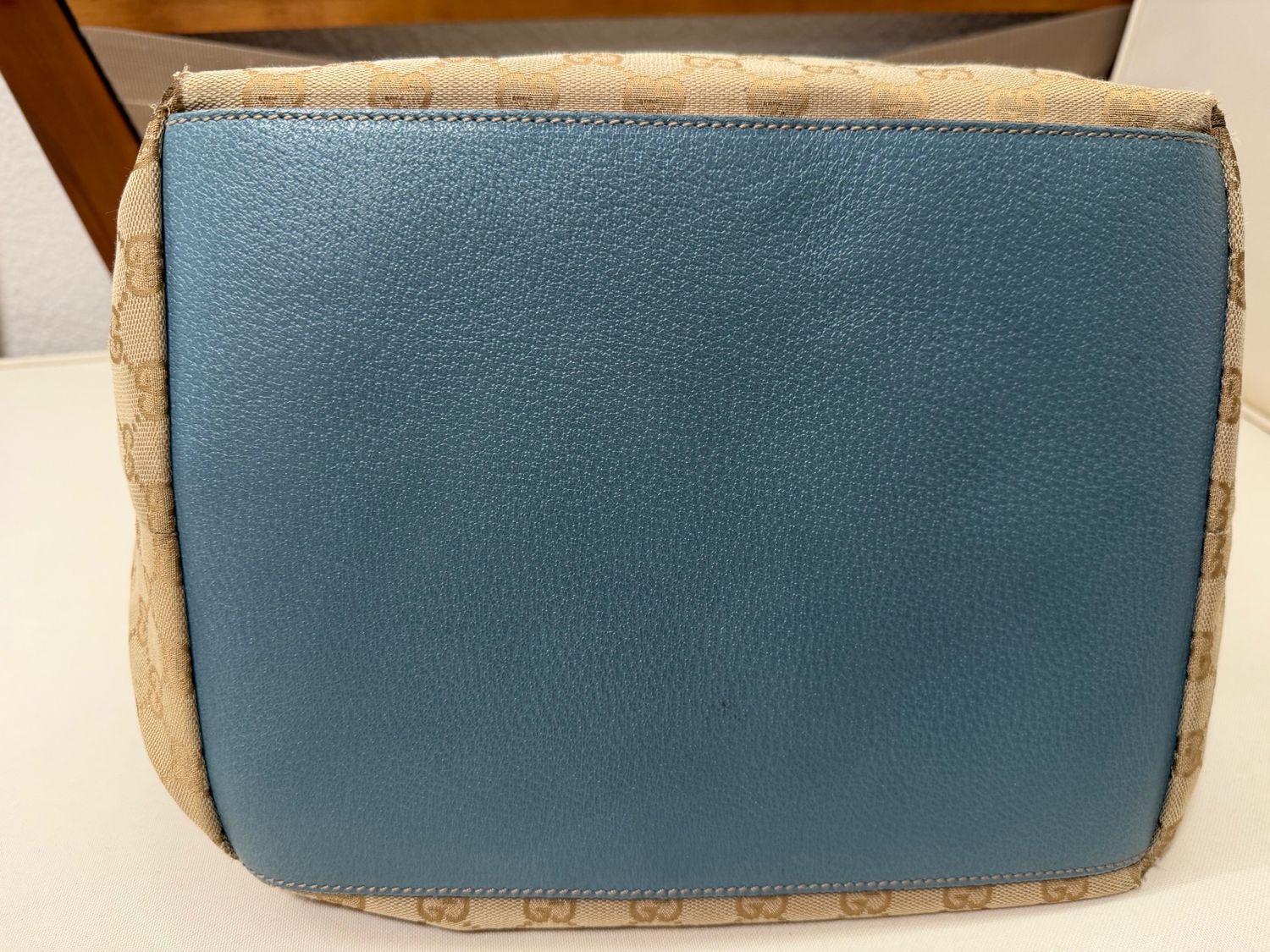 Gucci Monogram Canvas Web Strap Tote Shoulder