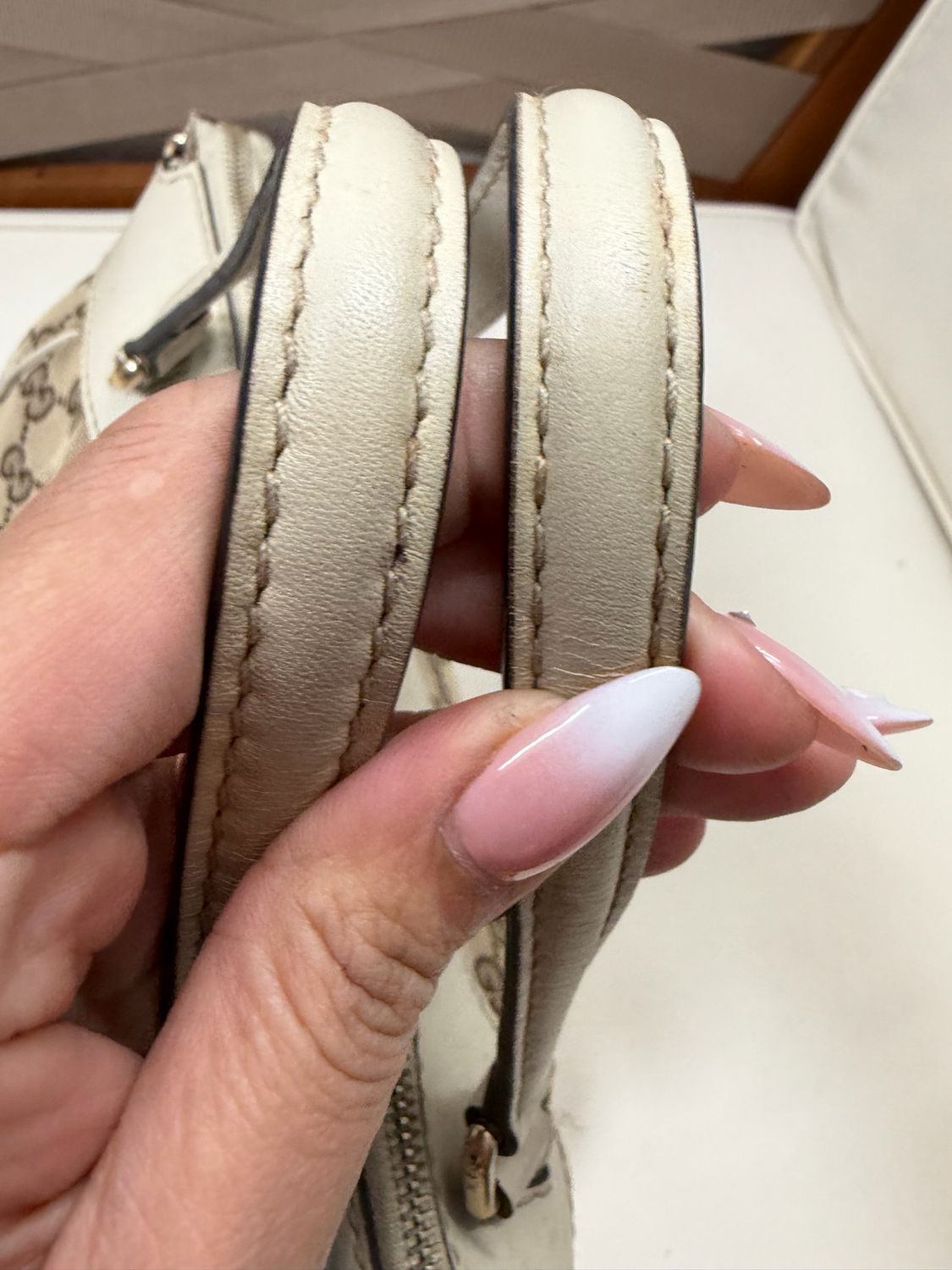 Gucci Mayfair Web Bow Convertible Sling