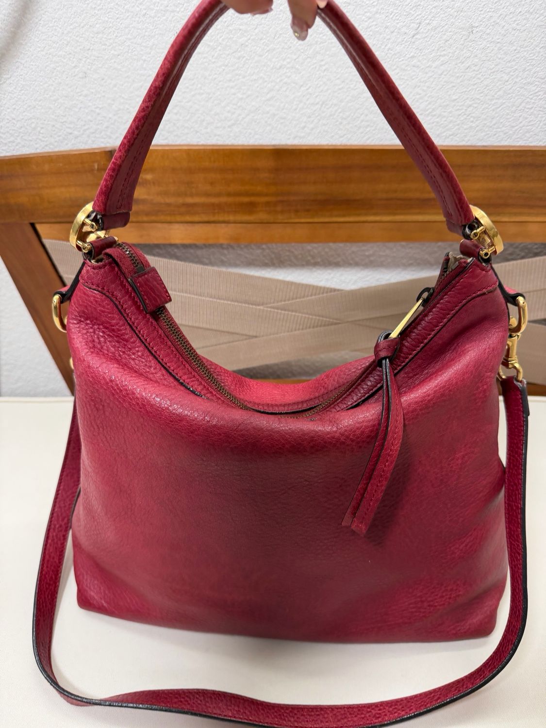 Gucci Leather Miss Gg Convertible Sling Crossbody