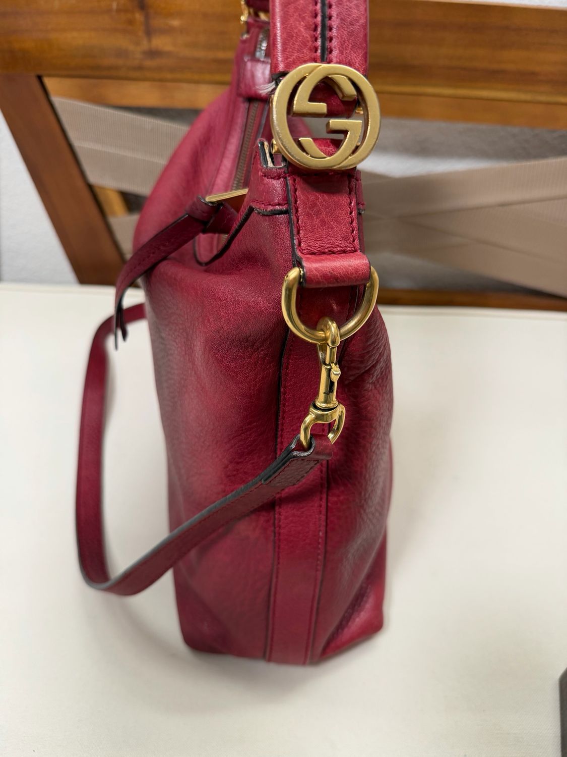 Gucci Leather Miss Gg Convertible Sling Crossbody