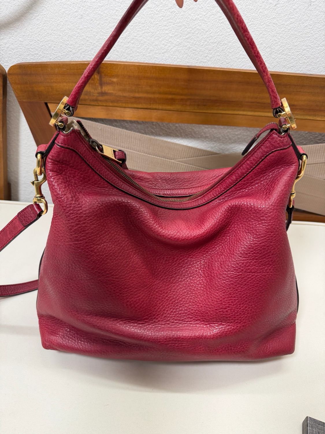 Gucci Leather Miss Gg Convertible Sling Crossbody