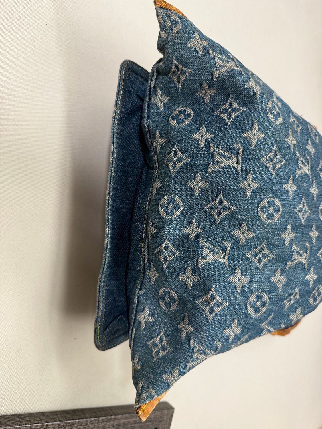 Louis Vuitton Sac Plat Denim Blue Tote