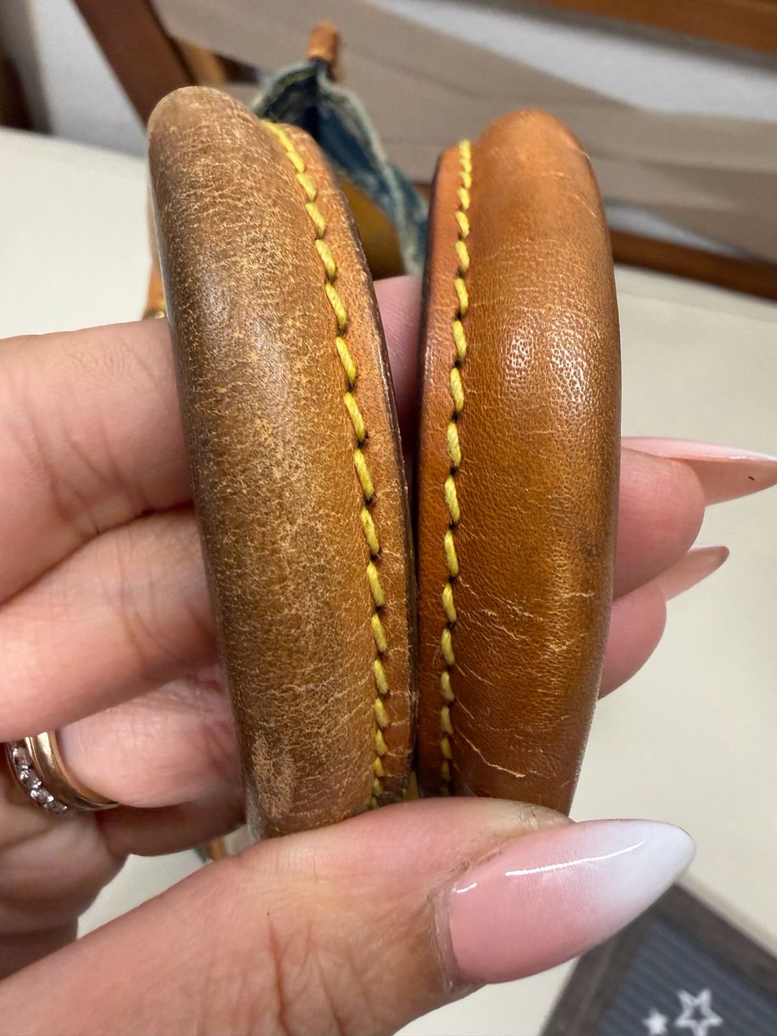 Louis Vuitton Sac Plat Denim Blue Tote