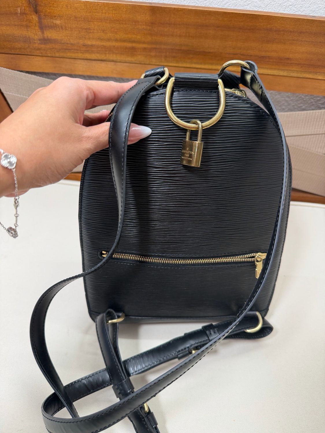 Louis Vuitton Backpack Mabillon Epi in Black